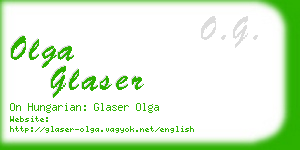 olga glaser business card